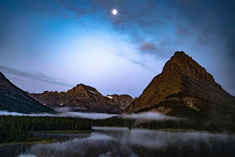 Landscape\n\nMany Glacier with Moonlight\nGlacier NP