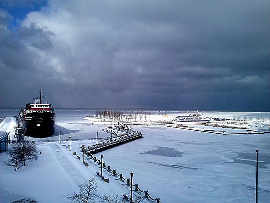 Steam ship William G Mather taken from the Great Lakes Science Center