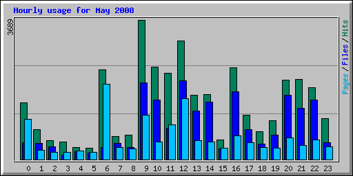 Hourly usage for May 2008