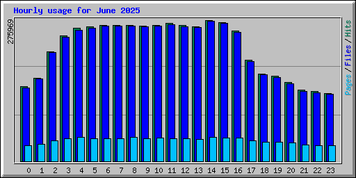 Hourly usage for June 2025