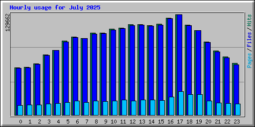 Hourly usage for July 2025