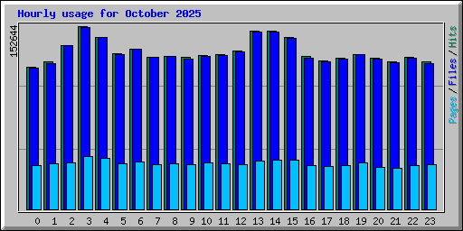 Hourly usage for October 2025
